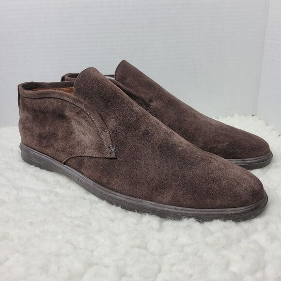 Peter Millar Excursionist Men's Chukka Boots Size 11 .5 Brown Suede Laceless - Picture 1 of 11